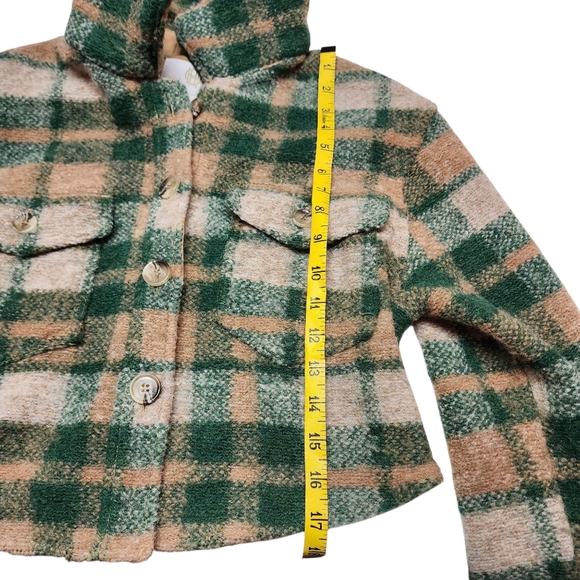 House of Harlow Plaid Wool Blend Crop Jacket Size XS - Picture 8 of 11